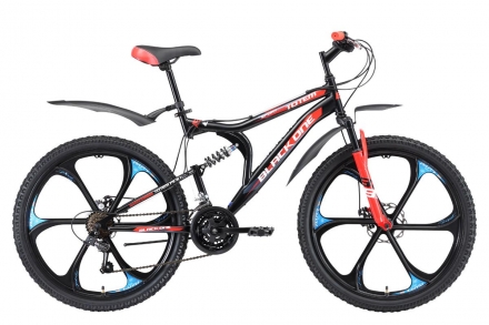 Велосипед Black One Totem FS 26 D чёрный/красный/белый 20&quot; оптом, фото 1