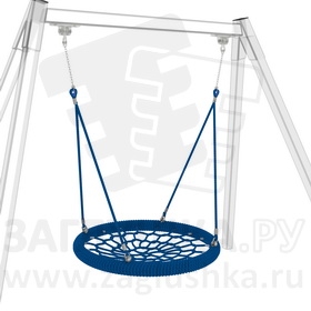 Сиденье с подвесом круглое - &quot;гнездо&quot; ЕВРО, Ø1000мм, черная сетка, чёрная обмотка оптом, фото 2