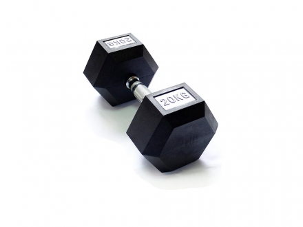 Гантель гексагональная обрезиненная 20 кг оптом, фото 1