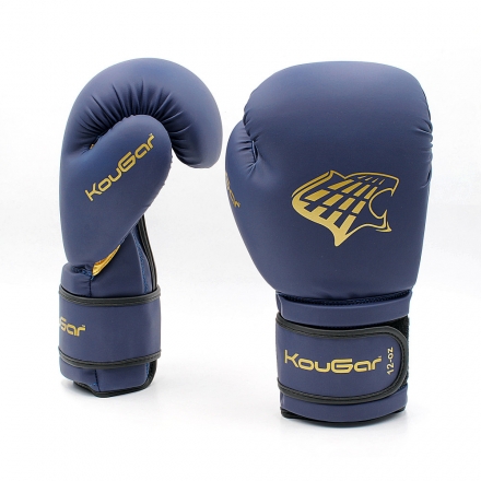 Перчатки боксерские KouGar KO700-10, 10oz, темно-синий оптом, фото 1