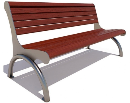 Скамейка парковая Берлин, Лиственница 0,6 м оптом, фото 4