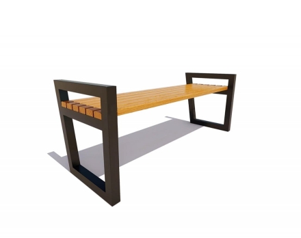 Скамейка садовая Муром без спинки, Лиственница 1,2 м оптом, фото 1