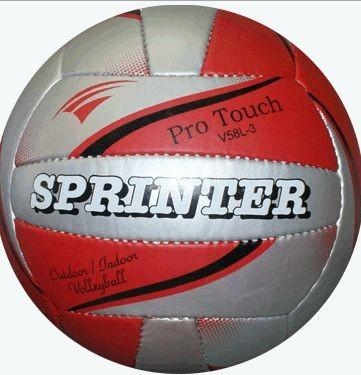 Мяч для волейбола SPRINTER 5 слоев. (Серебро + Красный) оптом, фото 1