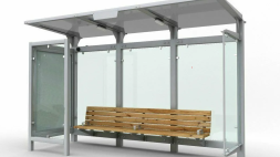 Остановочный павильон №14, Мат-ал: металл, Раз-р: 4000х1800х2500 мм