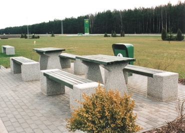 Скамейка «Стол» бетонная, габариты(см) - 200*57*86 , вес - 190 кг оптом, фото 2