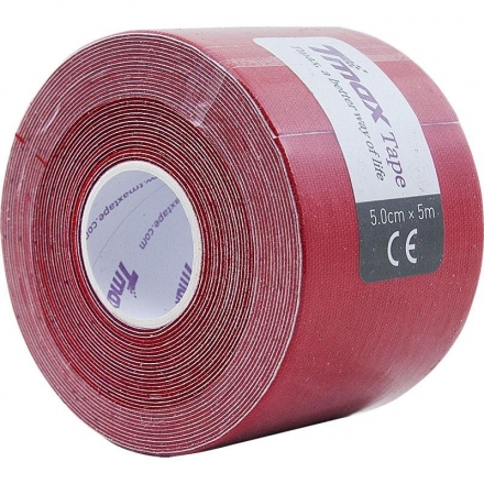 Тейп кинезиологический Tmax Extra Sticky Red (5 см x 5 м), арт. 423150, красный оптом, фото 1