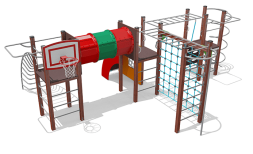Спортивный комплекс ВСТ 5540 для уличной площадки, фото 1 Спортивный комплекс ВСТ 5540 для уличной площадки, фото 1