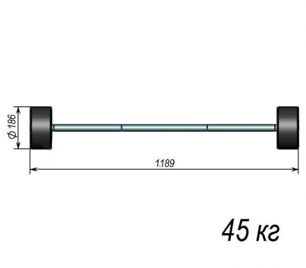 Штанга тренировочная 45кг ST580-45  оптом, фото 1