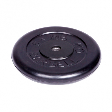 Диск обрезиненный Barbell d 26 мм чёрный 5 кг оптом, фото 1
