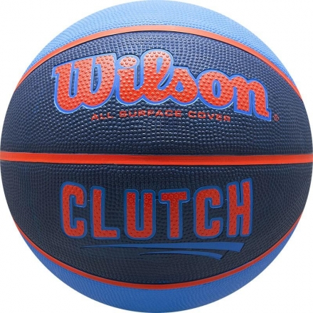 Мяч баскетбольный WILSON Clutch, р.7, сине-оранжевый оптом, фото 1