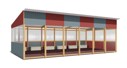 Теневой навес Классика ВСТ 1517/1 40 м2 для улицы оптом, фото 2