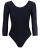 Купальник гимнастический с рукавом 3/4, полиамид, черный, р. 44-48 оптом