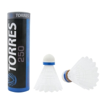 Воланы для бадминтона TORRES 250 (нейлон/пробка), уп. 6шт. белый Воланы для бадминтона TORRES 250 (нейлон/пробка), уп. 6шт. белый