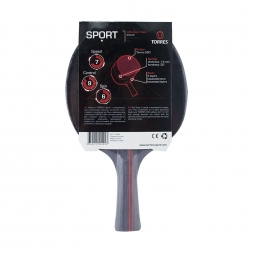 Ракетка для н/т TORRES Sport 1*, арт.TT0005, для любителей, накладка 1,5 мм, конич. ручка, фото 1
