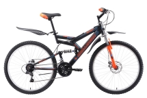 Велосипед Challenger Genesis Lux FS 26 D чёрный/оранжевый/голубой 20''