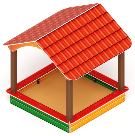 Песочный дворик с навесом Домик - ИО 6.01.02 оптом, фото 3