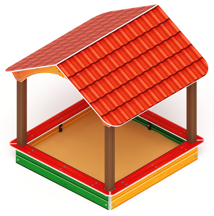 Песочный дворик с навесом Домик - ИО 6.01.02 оптом, фото 1