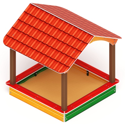 Песочный дворик с навесом Домик - ИО 6.01.02 оптом, фото 2