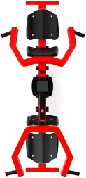 Тяга верхняя + жим от груди (красный) - Уличный тренажер двойной - СТ 027-11.И1, фото 2