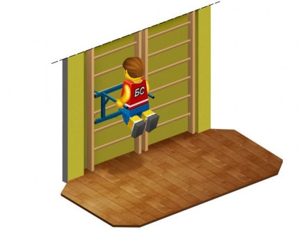 Брусья навесные на гимнастическую стенку, металлические, шт. оптом, фото 1