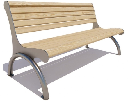 Скамейка парковая Берлин, Лиственница 1,8 м оптом, фото 2