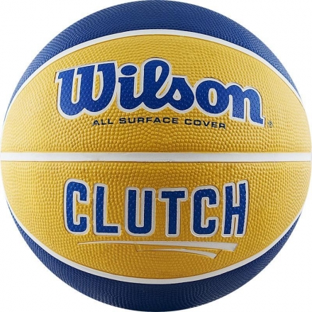 Мяч баскетбольный WILSON Clutch, р.7, сине-желтый оптом, фото 1