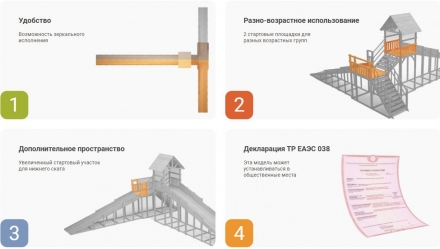 Зимняя деревянная горка &quot;Зима Wood&quot;-10 оптом, фото 7