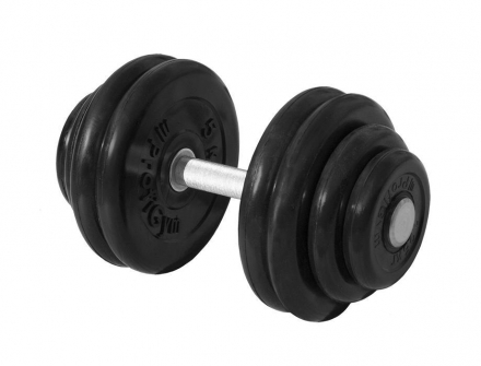 Гантель «PROFIGYM» неразборная с хромированной ручкой 48,5 кг, черная ГНР-48,5  оптом, фото 1