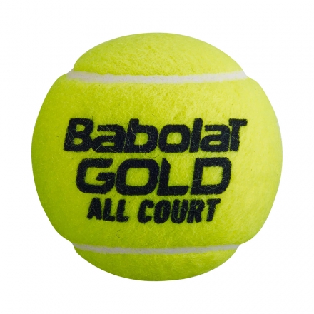 Мяч теннисный BABOLAT Gold All Court 3B,арт.501086, уп.3шт,одобр.ITF,сукно,нат.резина,желт оптом, фото 2