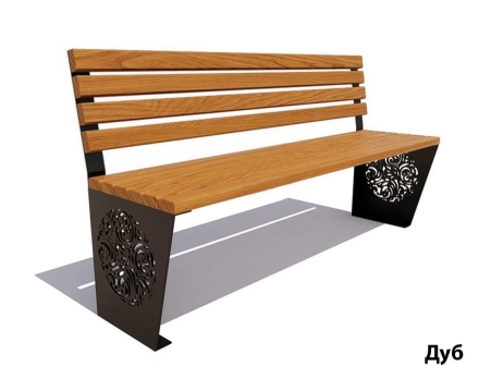 Парковая скамейка Индия, Лиственница (без подлокотников) 3 м оптом, фото 1