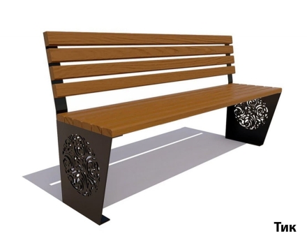 Парковая скамейка Индия, Лиственница (без подлокотников) 3 м оптом, фото 3