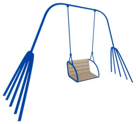 Детские качели Краб CКИ002-С для уличной площадки оптом, фото 1