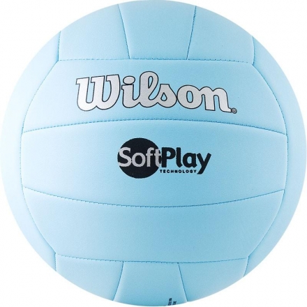 Мяч волейбольный &quot;Wilson Soft Play&quot;, размер 5, серебристо-голубой оптом, фото 1