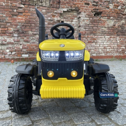 Электромобиль трактор с прицепом JCB 8330 жёлтый оптом, фото 7