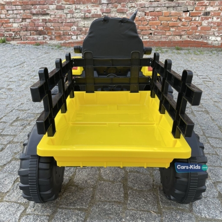 Электромобиль трактор с прицепом JCB 8330 жёлтый оптом, фото 6