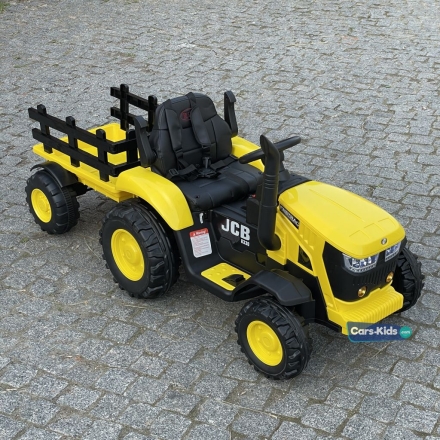 Электромобиль трактор с прицепом JCB 8330 жёлтый оптом, фото 2
