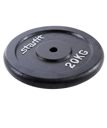 Диск чугунный BB-204 20 кг, d=26 мм, черный оптом, фото 1