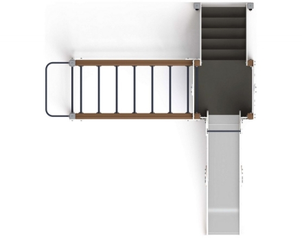 Детская игровая площадка Играйте с нами (Алтай) горка Н 1200 ДИК 2.01.1.05-04 оптом, фото 4