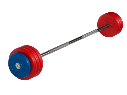Штанга неразборная &quot;Barbell&quot; с цветными дисками d 25 мм, 40 кг оптом, фото 1