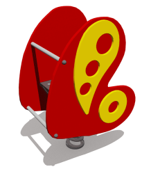 Качалка Бабочка ВСТ 5752 на 1 пружине для детской площадки, фото 1