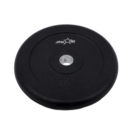 Диск обрезиненный BB-202 5 кг, d=26 мм, черный оптом, фото 1