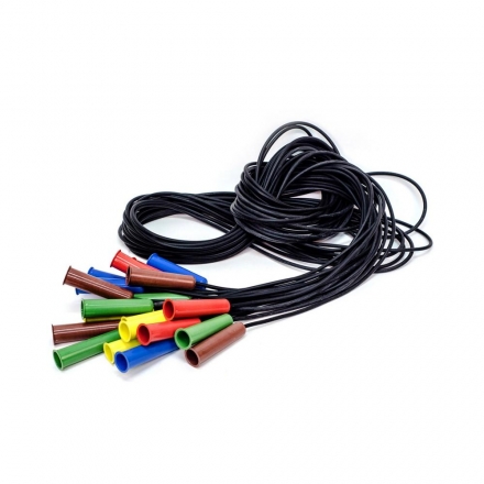 Скакалка резиновая с пластмассовой ручкой, цвет в асс.,1,85м (ТОЛЬКО по 10 шт.) оптом, фото 1