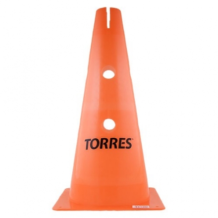 Конус трен. &quot;TORRES&quot; арт.TR1010, пластик, высота 38 см, с отв. для штанги TORRES,  оранжевый оптом, фото 1