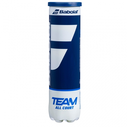 Мяч теннисный BABOLAT Team All Court,арт.502081, уп.4 шт,одобр.ITF, сукно, нат.резина,желтый оптом, фото 1