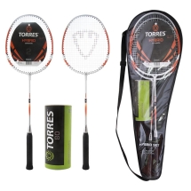 Набор для бадминтона TORRES Hybrid, для начинающих, стальной стержень, алюминиевый обод Набор для бадминтона TORRES Hybrid, для начинающих, стальной стержень, алюминиевый обод