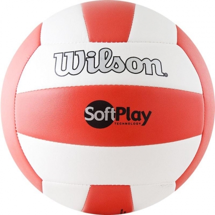 Мяч волейбольный &quot;Wilson Soft Play&quot;, размер 5, красно-бело-черный оптом, фото 1