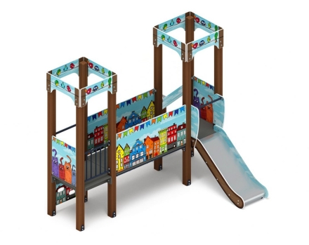 Детская игровая площадка Королевство (Коты) ДИК 1.15.02-11 H=750 оптом, фото 4