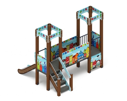 Детская игровая площадка Королевство (Коты) ДИК 1.15.02-11 H=750 оптом, фото 2