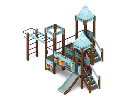 Детская игровая площадка Королевство (Коты) ДИК 1.15.08-21 H=750 оптом, фото 4