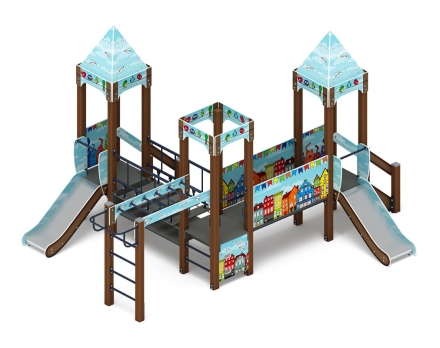 Детская игровая площадка Королевство (Коты) ДИК 1.15.08-21 H=750 оптом, фото 2
